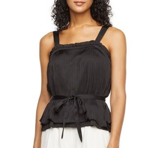 Ryegrass Womens Square Neck Sleeveless Peplum Top size XS